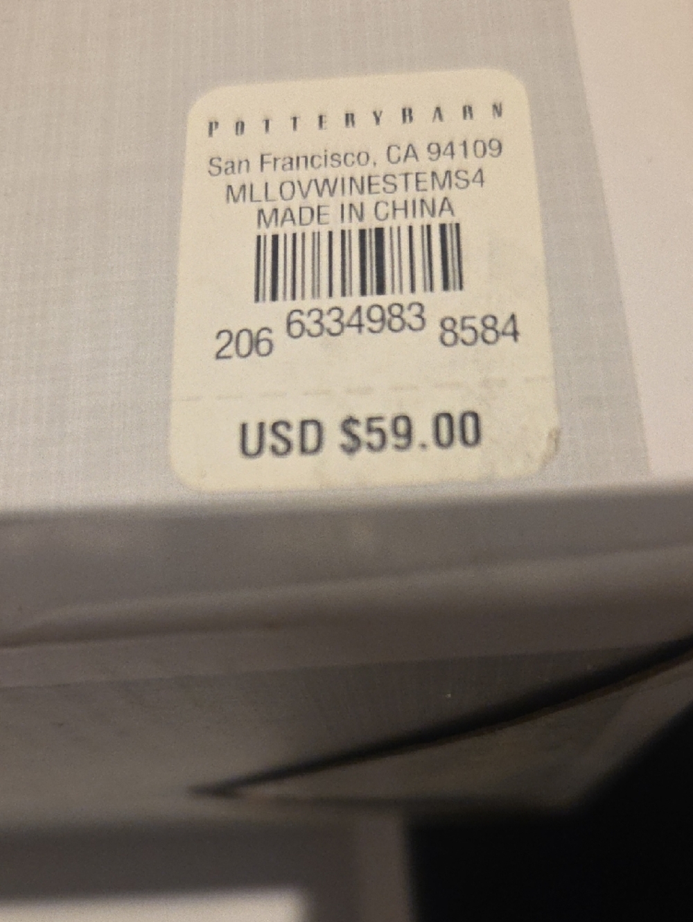 12 Floral Wine Glass - Clear with White Floral Accent - Picture 6 of 9